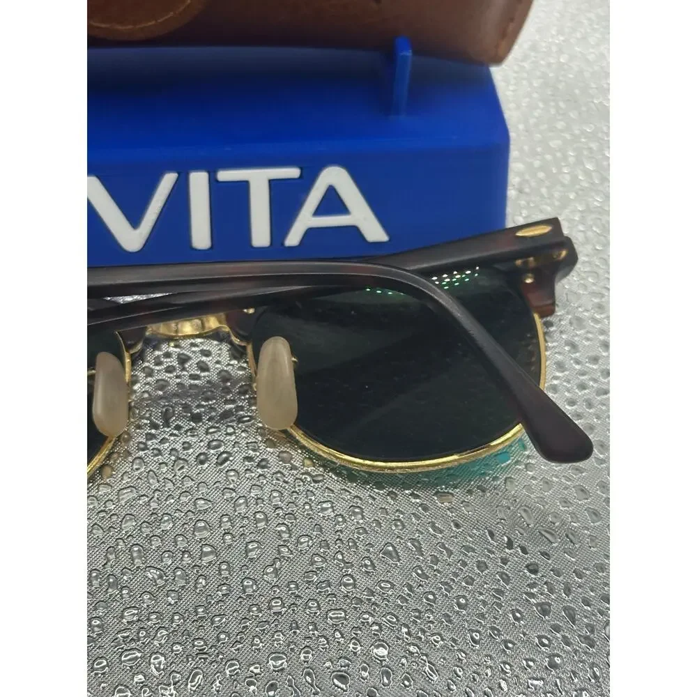 Ray-Ban Clubmaster RB3016 1145/19 Green Mirror Sunglasses 51-21 W/ Case